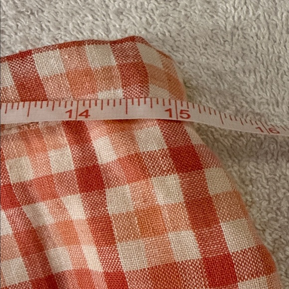 VTG Parisian Signature Linen Checkered Pants Lined Side Zip Flat Front Spring - Picture 5 of 8